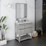 Fresca Formosa 30" Modern Ash Bathroom Vanity Set w/ Open Bottom | FVN3130ASH-FS