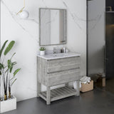 Fresca Formosa 30" Modern Ash Bathroom Vanity Set w/ Open Bottom | FVN3130ASH-FS