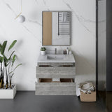 Fresca Formosa 30" Modern Ash Wall Hung Bathroom Vanity Set | FVN3130ASH