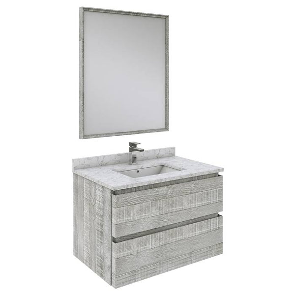 Fresca Formosa 30" Modern Ash Wall Hung Bathroom Vanity Set | FVN3130ASH