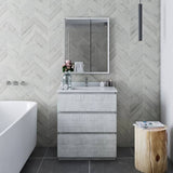 Fresca Formosa 30" Modern Rustic White Bathroom Vanity Set | FVN3130RWH-FC