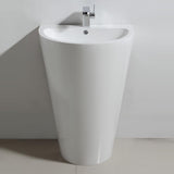 Fresca Parma 24" White Pedestal Sink w/ Medicine Cabinet