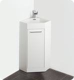 Fresca Coda 14" White Modern Corner Bathroom Vanity