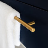Lucera Modern 36" Royal Blue Wall Hung Vessel Sink Bathroom Vanity Set- Left Offset | FVN6136RBL-VSL-L