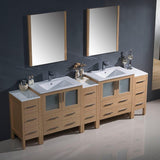 Fresca Torino 96" Integrated Double Sink Vanity