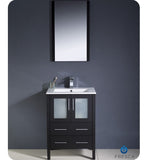 Fresca Torino 24" Espresso Modern Bathroom Vanity w/ Integrated Sink