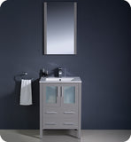 Fresca Torino 24" Gray Modern Bathroom Vanity w/ Integrated Sink