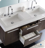 Fresca Opulento 54" Gray Oak Modern Double Sink Vanity w/ Medicine Cabinet