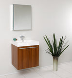 Fresca Alto 23" Teak Modern Bathroom Vanity w/ Medicine Cabinet
