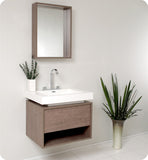 Fresca Potenza 28" Gray Oak Modern Bathroom Vanity w/ Pop Open Drawer