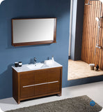 Fresca Allier 48" Wenge Brown Modern Bathroom Vanity w/ Mirror