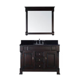 Virtu USA Huntshire 48" Single Bathroom Vanity w/ Granite Top, Sink, Mirror
