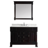 Virtu USA Huntshire 48" Single Bathroom Vanity w/ Square Sink, Faucet, Mirror