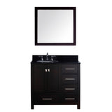 Virtu USA Caroline Avenue 36" Single Bathroom Vanity w/ Sink, Mirror