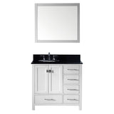 Virtu USA Caroline Avenue 36" Single Bathroom Vanity w/ Sink, Faucet, Mirror