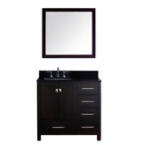 Virtu USA Caroline Avenue 36" Single Bathroom Vanity w/ Sink, Mirror
