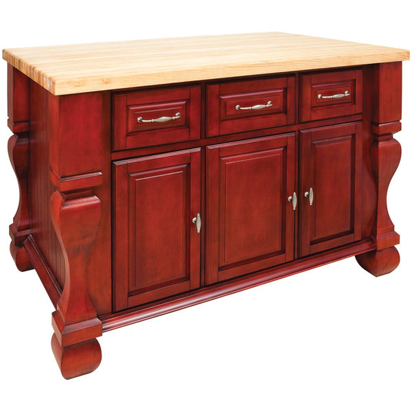 Jeffrey Alexander Tuscan Modern Wooden Storage Cabinet Dining Kitchen Island