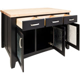 Jeffrey Alexander Contemporary Wooden Storage Cabinet Dining Kitchen Island