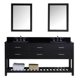 Virtu USA Caroline Estate 72" Double Bathroom Vanity w/ Sink, Mirror