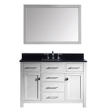 Virtu USA Caroline 48" Single Bathroom Vanity w/ Sink, Faucet, Mirror
