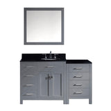 Virtu USA Caroline Parkway 57" Single Bathroom Vanity w/ Sink, Mirror
