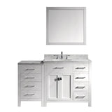 Virtu USA Caroline Parkway 57" Single Bathroom Vanity w/ Sink, Faucet, Mirror