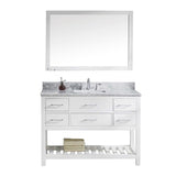 Virtu USA Caroline Estate 48" Single Bathroom Vanity w/ Square Sink, Mirror