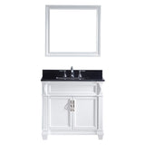 Virtu USA Victoria 36" Single Bathroom Vanity w/ Sink, Faucet, Mirror