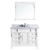 Virtu USA Huntshire Manor 48" Single Bathroom Vanity w/ Square Sink, Mirror