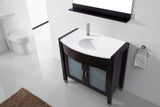 Virtu USA Ava 36" Single Vanity with White Stone countertop | Integrated Round Sink