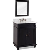 Elements Douglas Bathroom Vanity Sink Faucet Vessel w/ White Marble Top & Bowl