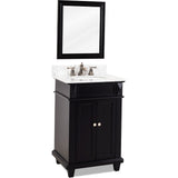 Elements Douglas Bathroom Vanity Sink Faucet Vessel w/ White Marble Top & Bowl