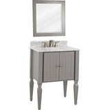 Elements Jensen Bathroom Vanity Sink Faucet Vessel w/ White Marble Top & Bowl