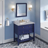 Jeffrey Alexander Adler Transitional 36" Hale Blue Under-mount Sink Vanity