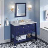 Jeffrey Alexander Adler Transitional 48" Hale Blue Under-mount Sink Vanity
