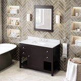 Jeffrey Alexander Astoria Transitional 48" Espresso Single Sink Vanity With Marble Top | VKITAST48ESWCR