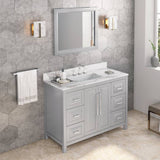 Jeffrey Alexander Cade Contemporary 48" Grey Single Sink Vanity With Quartz Top | VKITCAD48GRCQR