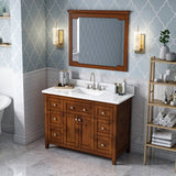 Jeffrey Alexander Chatham Traditional 48" Chocolate Single Sink Vanity With Marble Top | VKITCHA48CHWCR