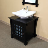 Bellaterra Home 30" Black Wood Single Sink Vanity Set - 203012 - Bath Vanity Plus