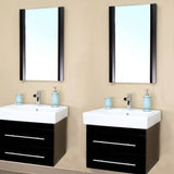 Bellaterra Home 20" Black Wood Framed Mirror - 203102-Mirror - Bath Vanity Plus
