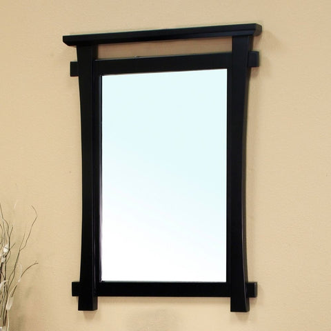 Bellaterra Home 28" Black Wood Framed Mirror - 203012-Mirror - Bath Vanity Plus