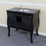 Bellaterra Home 36" Black Wood Single Vanity Set - 203057B - Bath Vanity Plus