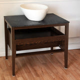 Bellaterra Home 36" Dark Walnut or Black Wood Single Sink Vanity Set - 804357 - Bath Vanity Plus