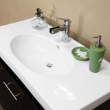 Bellaterra Home 40" Black Wood Single Sink Vanity Set (Left or Right Drawers) - 203129-B - Bath Vanity Plus