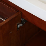 Bellaterra Home 40" Walnut Wood Single Sink Vanity Set (Left or Right Drawers) - 203129-W - Bath Vanity Plus