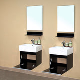 Bellaterra Home 41" Espresso Wood Double Wall-Mount Sink Vanity - 203145-D - Bath Vanity Plus