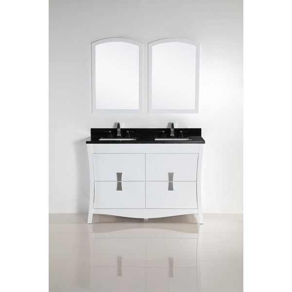 Bellaterra Home 48" Double sink vanity with Black Galaxy top - 500701-48D-BG - Bath Vanity Plus