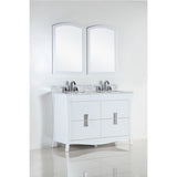 Bellaterra Home 48" Double sink vanity with White Marble Top - 500701-48D-WC - Bath Vanity Plus