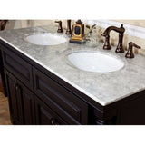 Bellaterra Home 55" Dark Mahogany Double Sink Vanity Set - 605522A - Bath Vanity Plus