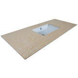Bellaterra Home 56" Gray Single Sink Vanity Set Marble Top  - 804380-R-GY - Bath Vanity Plus